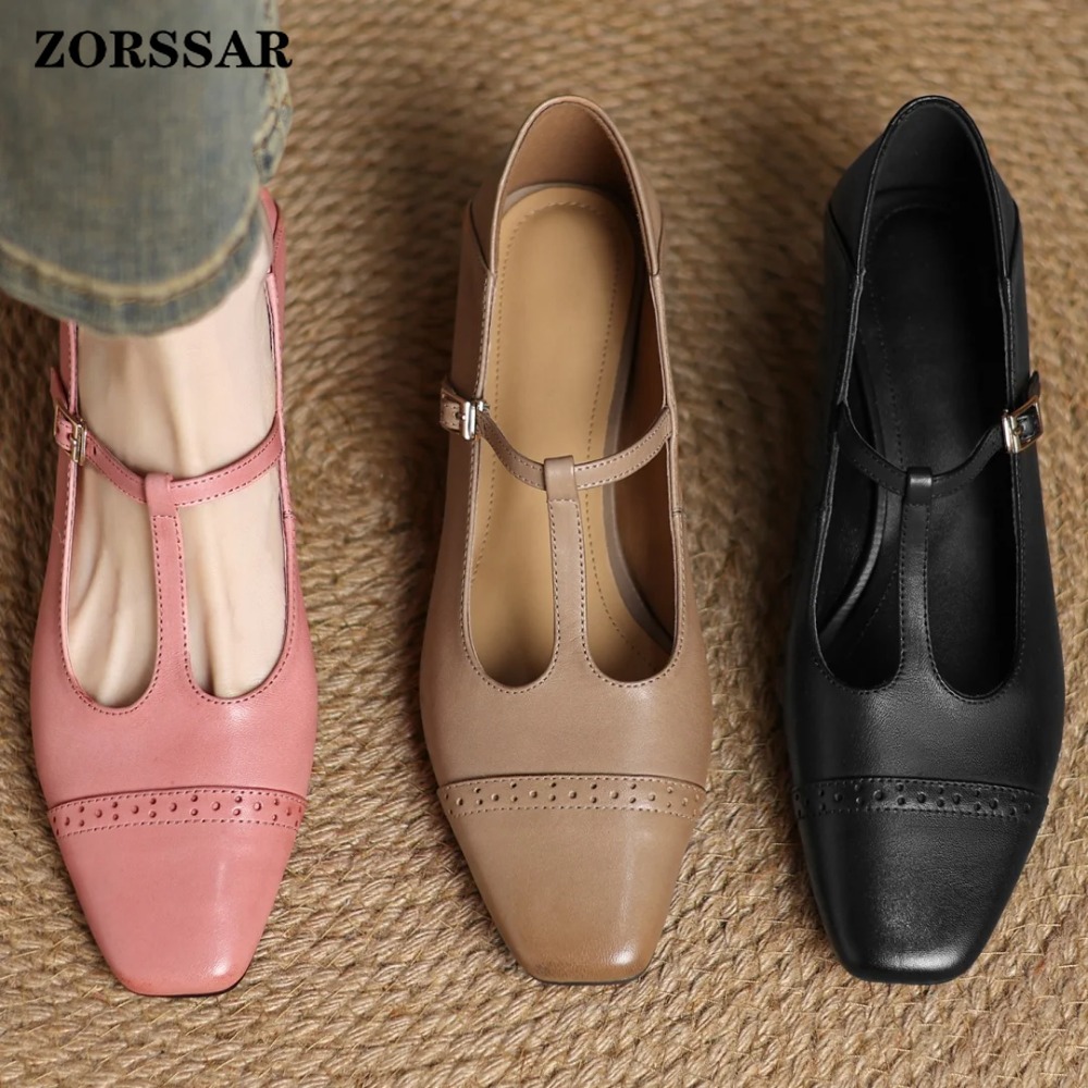 Men Shoes Elegant - Artı Boyutu 34-41 Kadın Sığır Derisi