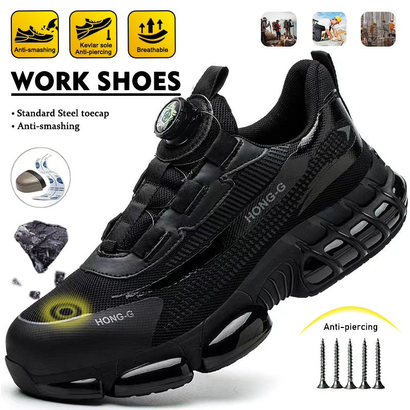 Work Boot Steel Toe - Darbeye Dayanıklı, Delinmeye Dayanıklı Güvenlik İş