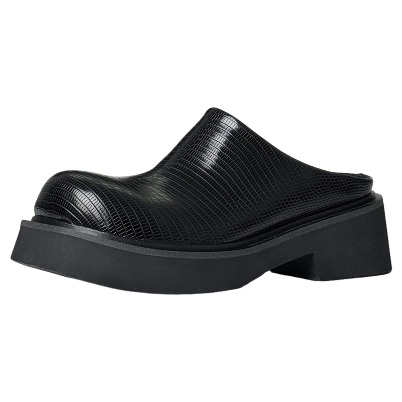 Men Shoes Elegant - 6 Cm Yükseklik Erkek Moda Terlikleri