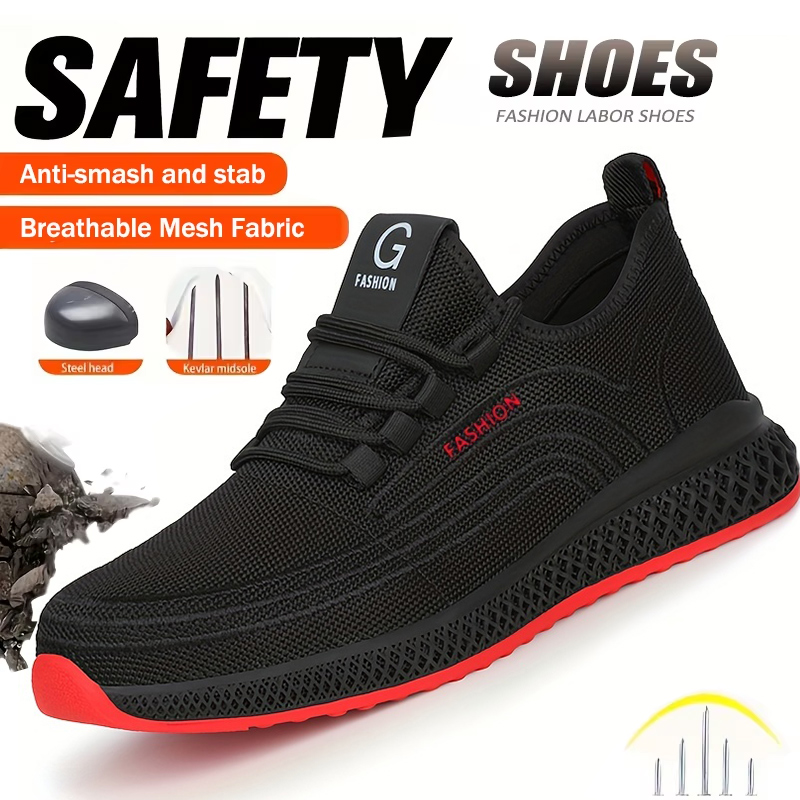 Work Boot Steel Toe - Darbeye Dayanıklı, Delinmeye Karşı Korumalı, Yıkılmaz