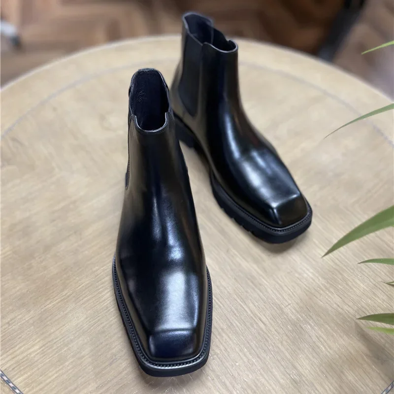 Men Shoes Elegant - Zarif Erkek Hakiki Deri Botlar Lüks
