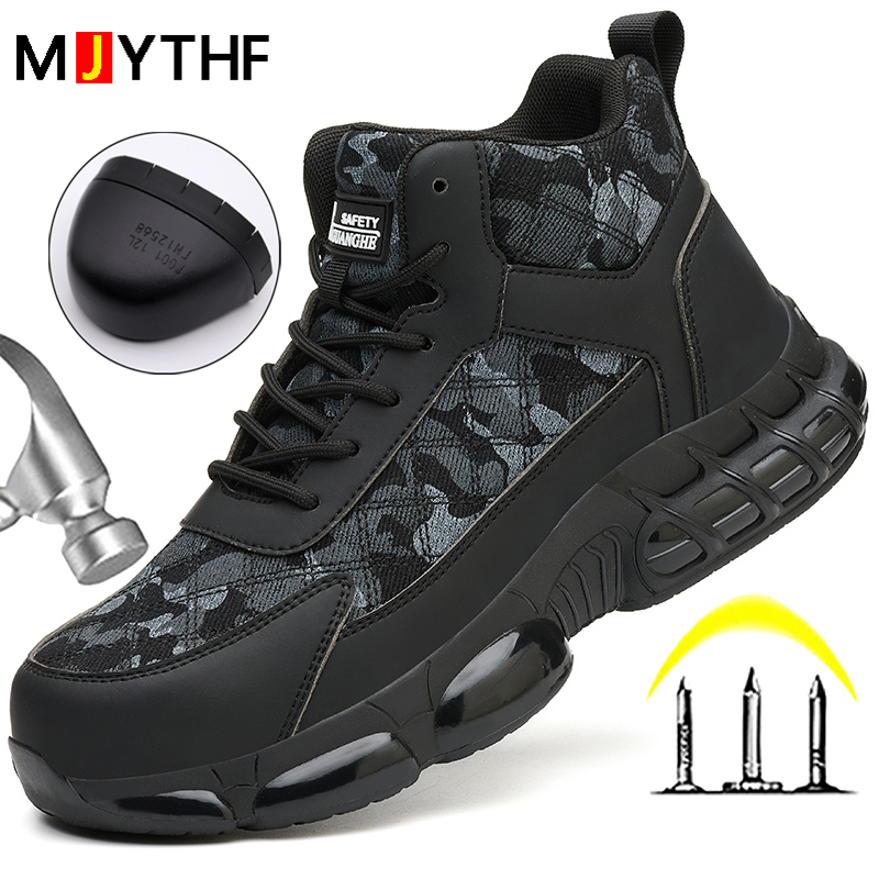 Work Boot Steel Toe - Kamuflaj erkekler güvenlik ayakkabıları kalite çalışma