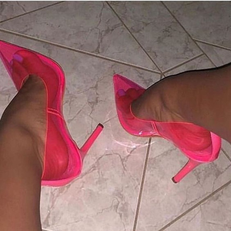 Floresan Fuşya PVC Stiletto Yü - Men Shoes Elegant incelemesi ve fiyatı