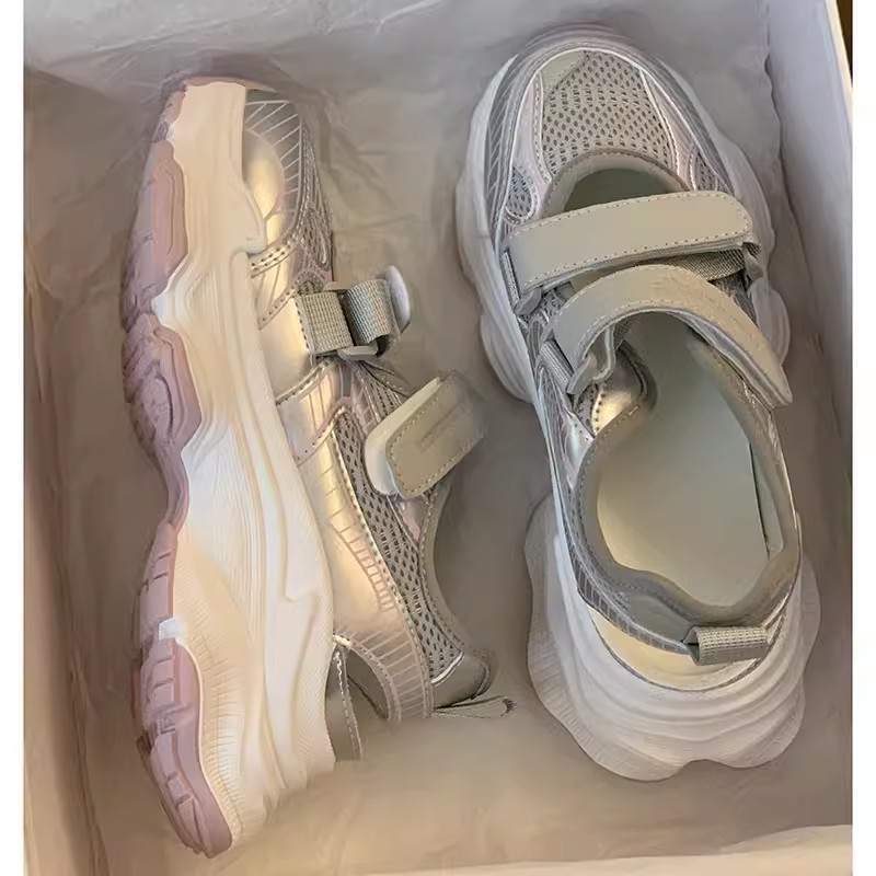 Metalik Gümüş Hollow Out Platf - Sandal Sport Outdoor incelemesi ve fiyatı
