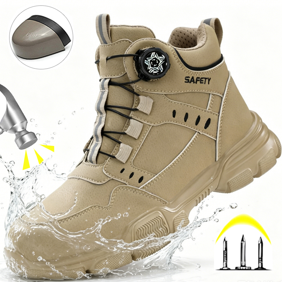 Su Geçirmez Deri Erkek İş Güve - Work Boot Steel Toe incelemesi ve fiyatı