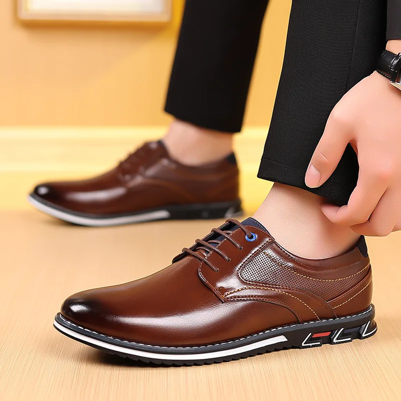 Retro erkek iş deri ayakkabı m - Men Shoes Elegant incelemesi ve fiyatı